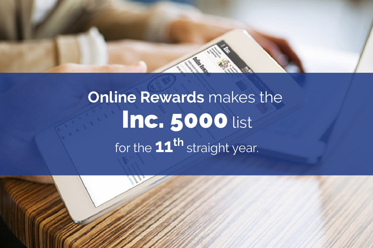 Online Rewards Inc 5000 2018