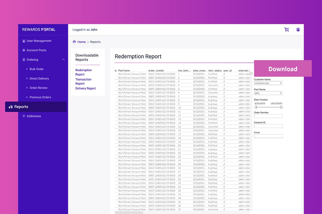 Downloadable Reports