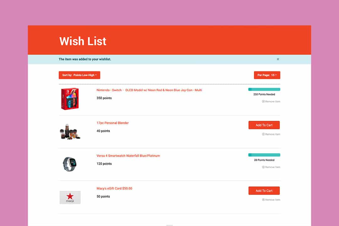 WorkProud - Unique Features, Wishlist