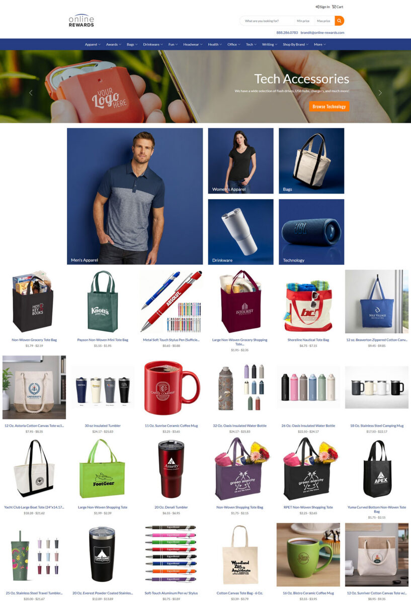 Branded Items Global Rewards Catalog Demo